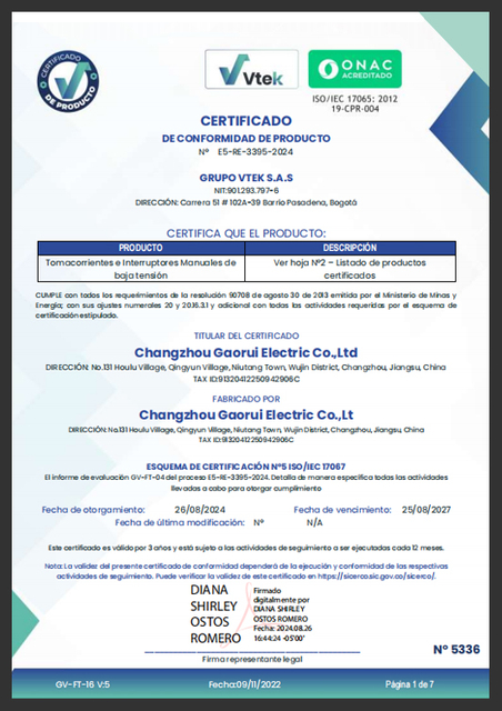 Cheti cha GV-FT-16 V5 cha conformidad.docm E5-RE-3395-2024 CERTISOLUCIONES (1)